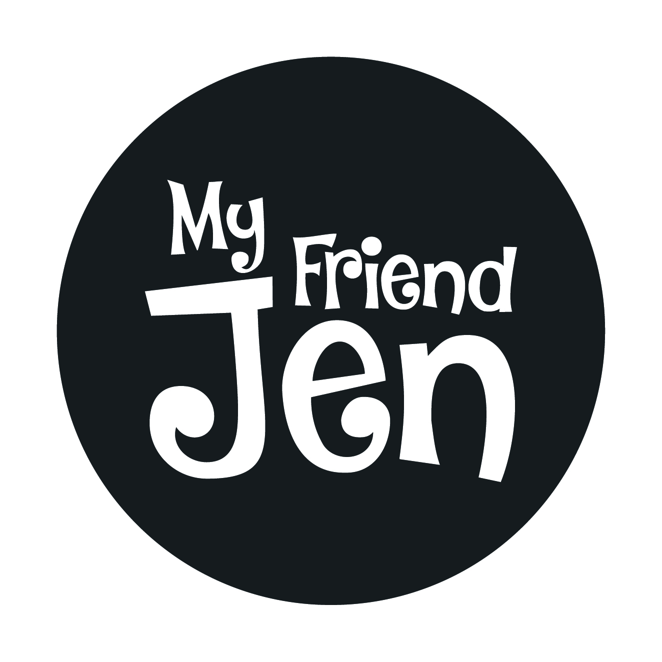 Black and White My Friend Jen sickle cell education and awareness logo